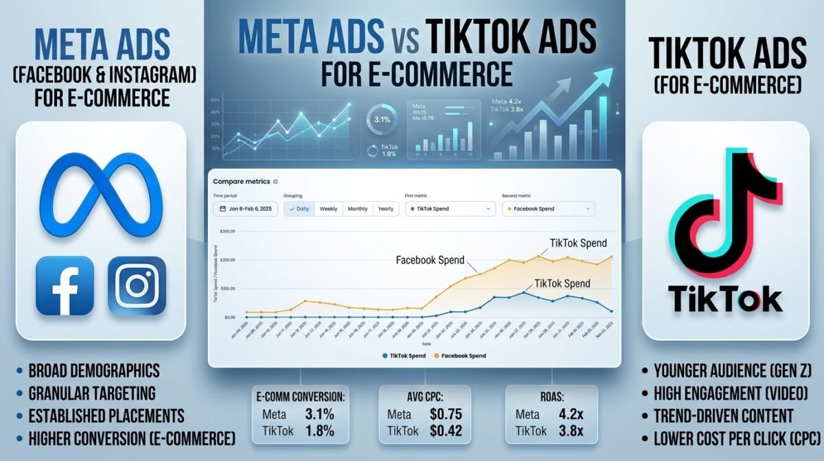Meta Ads vs TikTok Ads for E-commerce